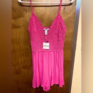 NWT - Pink BARBIECORE romper women’s M